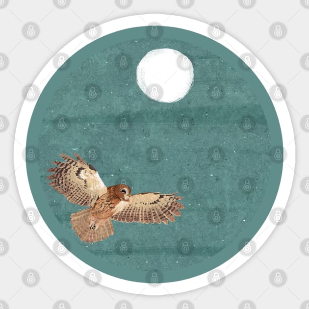 Tawny Owl Sticker by KatherineBlowerDesigns